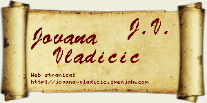 Jovana Vladičić vizit kartica